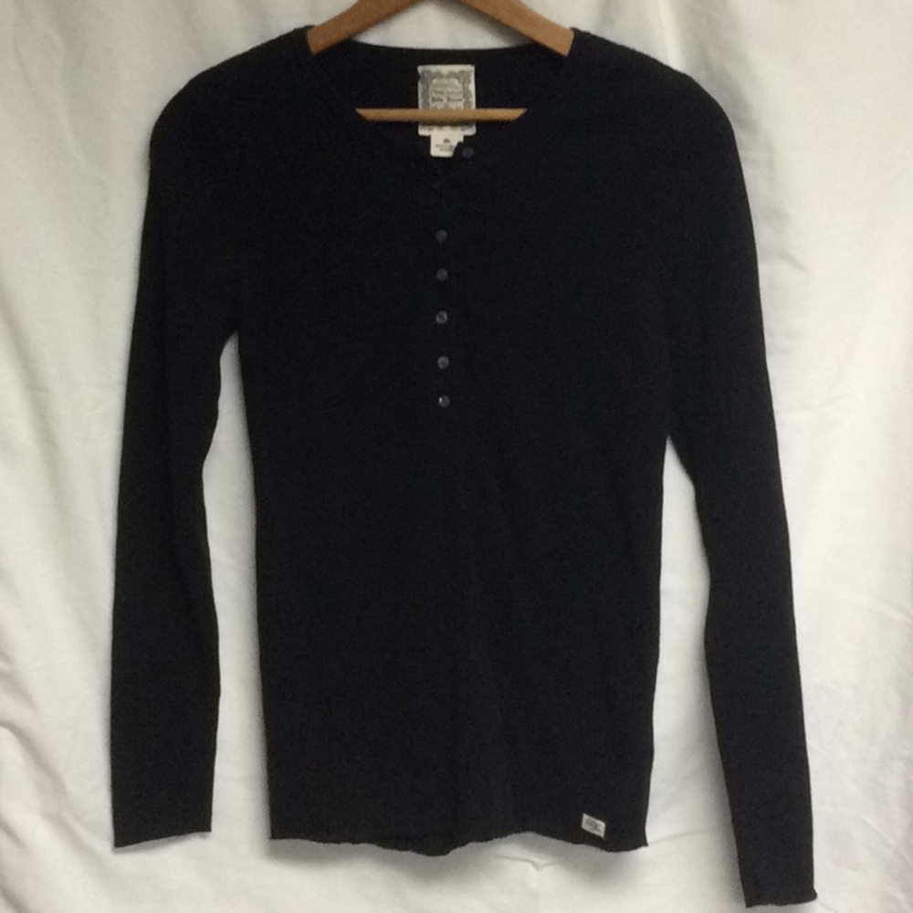 Polo Jeans Classic Black thin rib knit sweater Y2K style